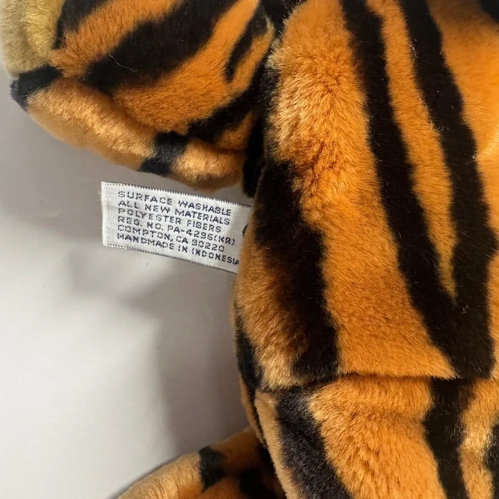 Aurora World Plush Tiger Backpack Orange Black Striped Animal Bag Adjustable